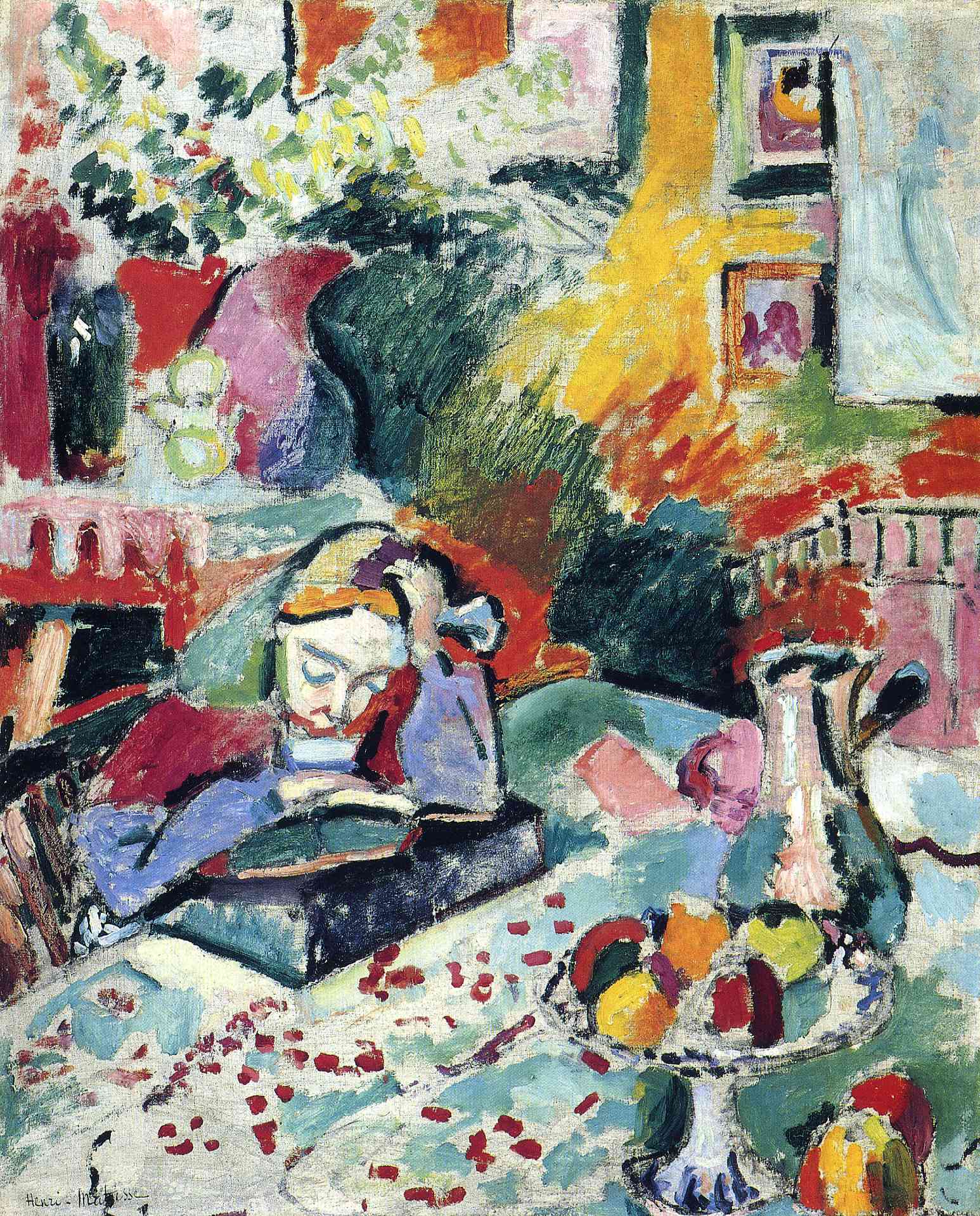 Henri Matisse - Interior with a Girl Reading 1905